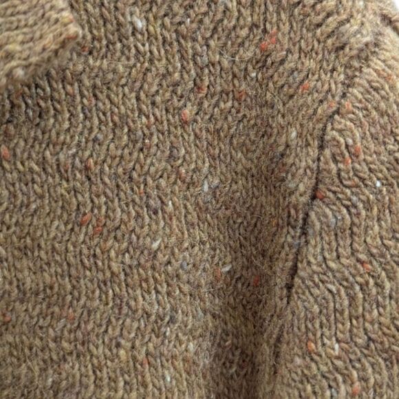 J. Crew Mercantile MEDIUM Brown Donegal Sweater Coat Cardigan Style K4757 - Picture 5 of 8